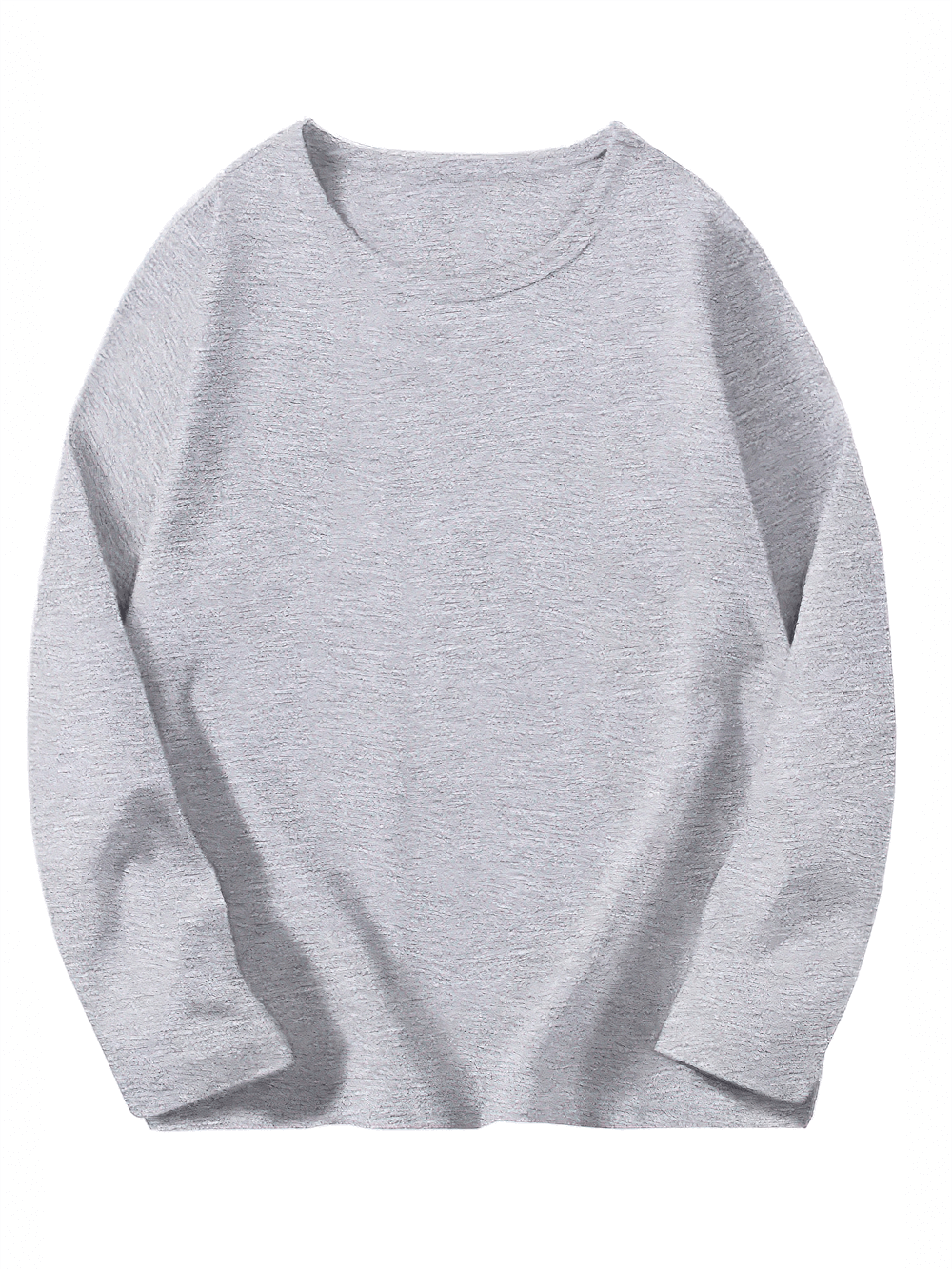 Gray kids cotton long sleeved round neck top SF3109 for spring or autumn, casual and comfortable fit for boys and girls.